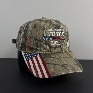 Washington For Trump 2020 Camo Hat Real Tree American MAGA Strapback Adjustable